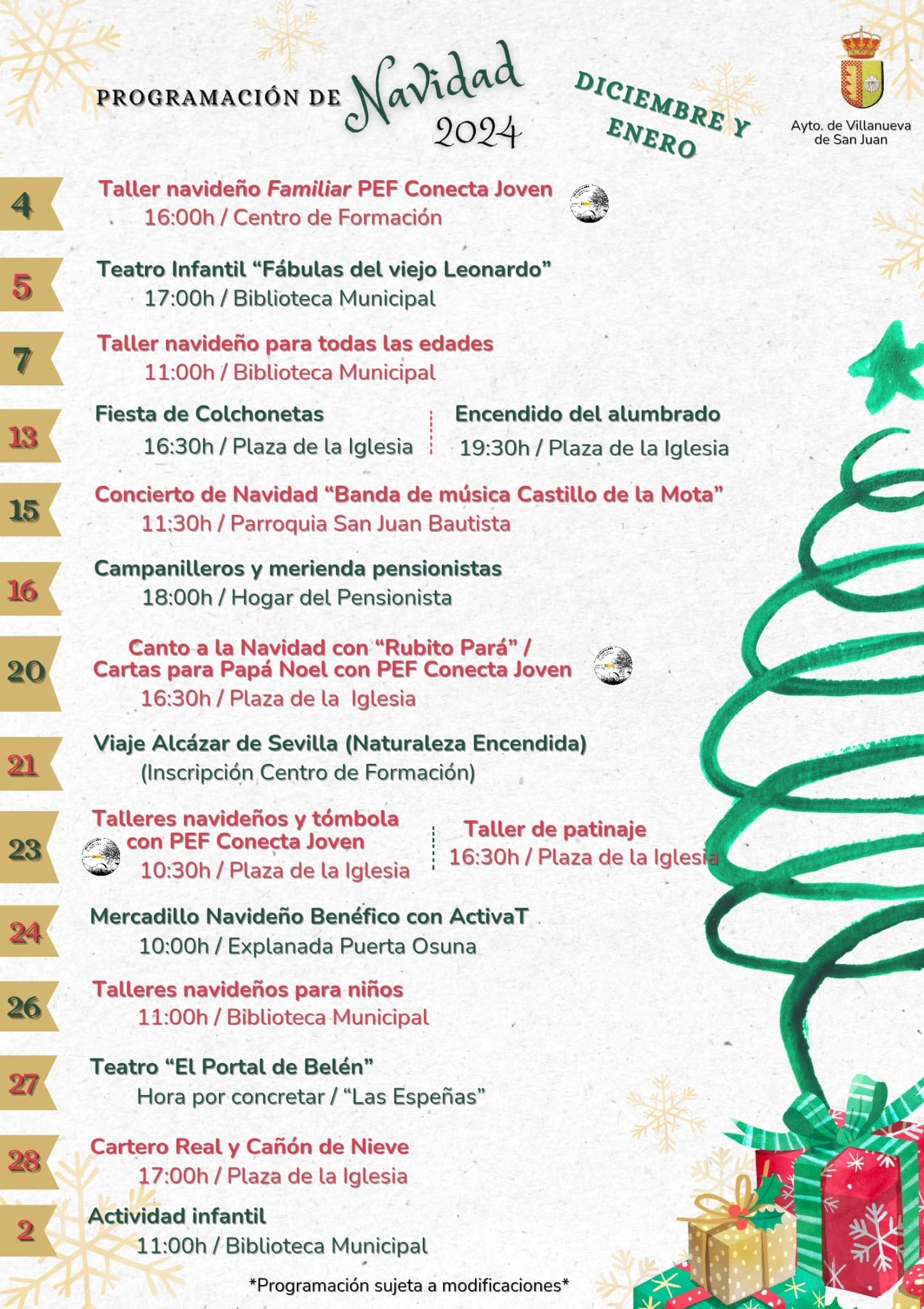 Programacion navidad 24